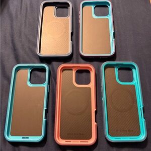 Protective Phone Case for iPhone 16 Pro Max - Blue, Pink, and Teal